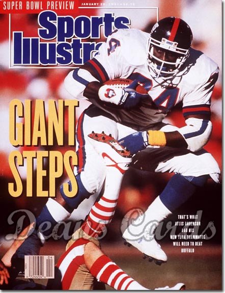 1991 Sports Illustrated - With Label   January 28  -  Ottis O.J. Anderson (NY Giants)