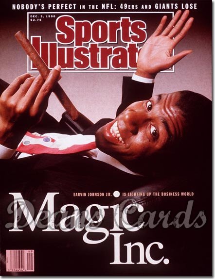 1990 Sports Illustrated - With Label   December 3  -  Magic Johnson (LA Lakers)