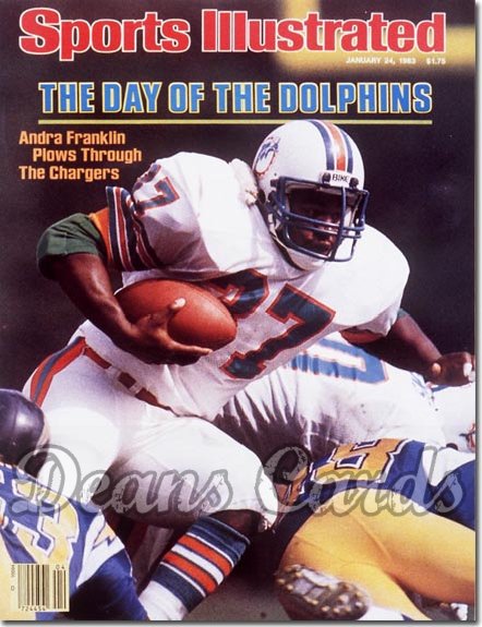 1983 Sports Illustrated - With Label   January 24  -  Andra Franklin (Miami Dolphins)
