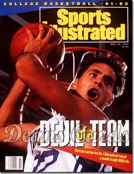 1991 Sports Illustrated - With Label   November 25  -  Christian Laettner (Duke Blue Devils) College Basketball Issue