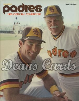1983 San Diego Padres Yearbook - Dick Williams/Steve Garvey